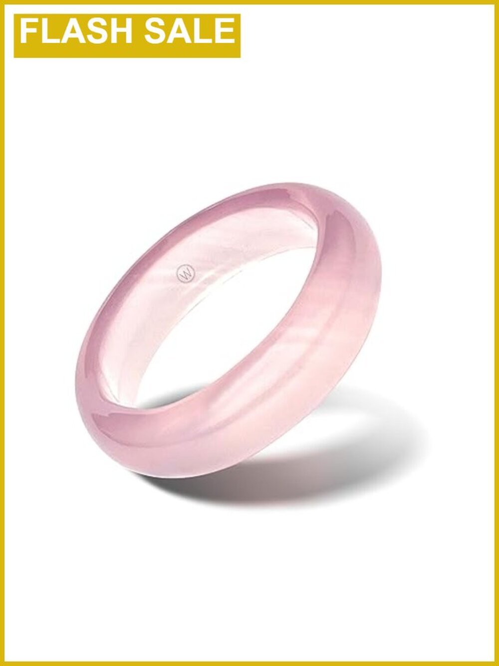 Minimalist Natural Gemstone Band Ring Stackable Stone Ring Size 7